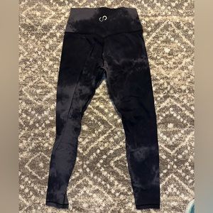Black Marble Curves and Combat Boots Leggings